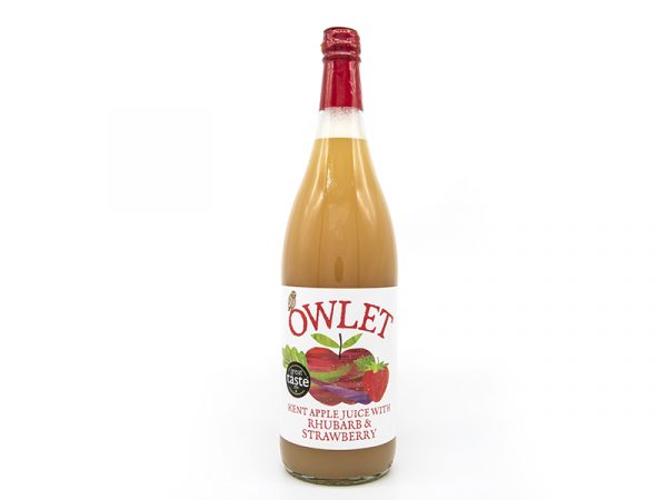 Owlet Juice Rhubarb, Apple & Strawberry 1L